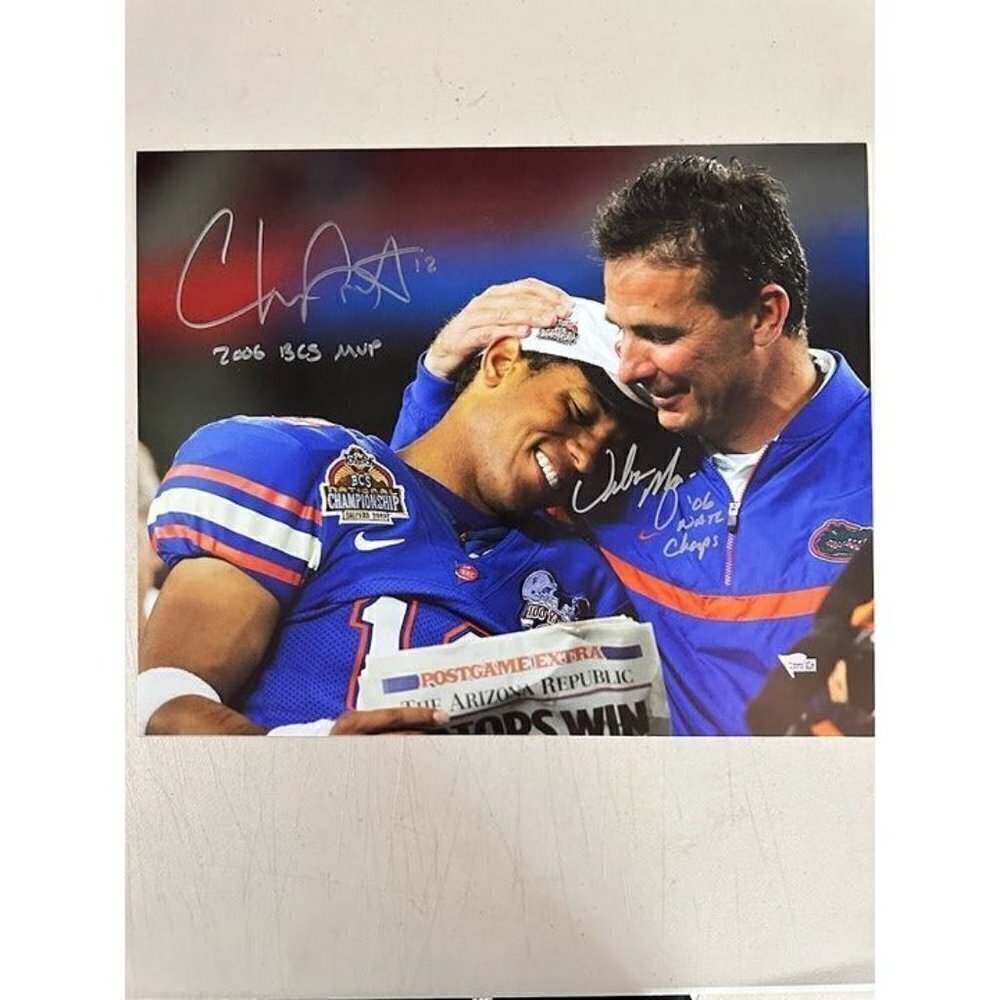 Chris Leak & Urban Meyer signed autographed Florida Gators 16x20 Photo Fanatics